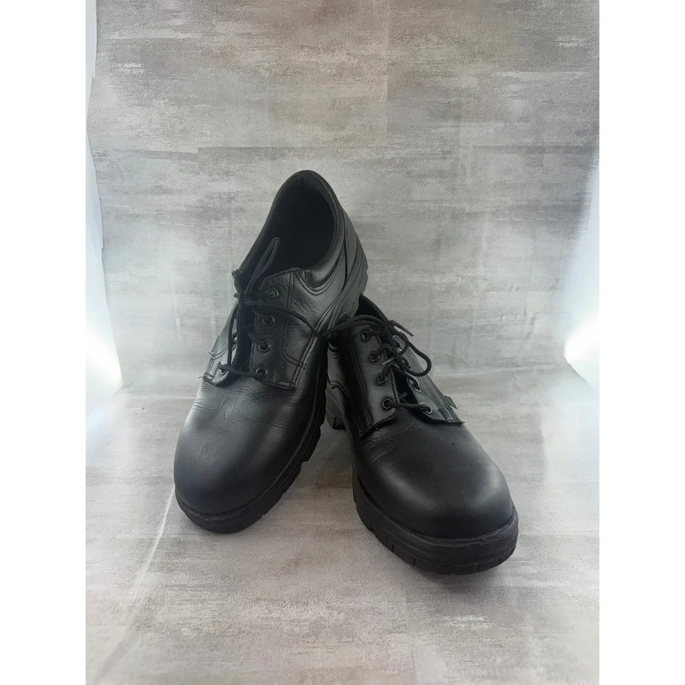 Thorogood Soft Streets Black Leather Oxford Duty Shoes 834-6905 Men Sz 12 M USA